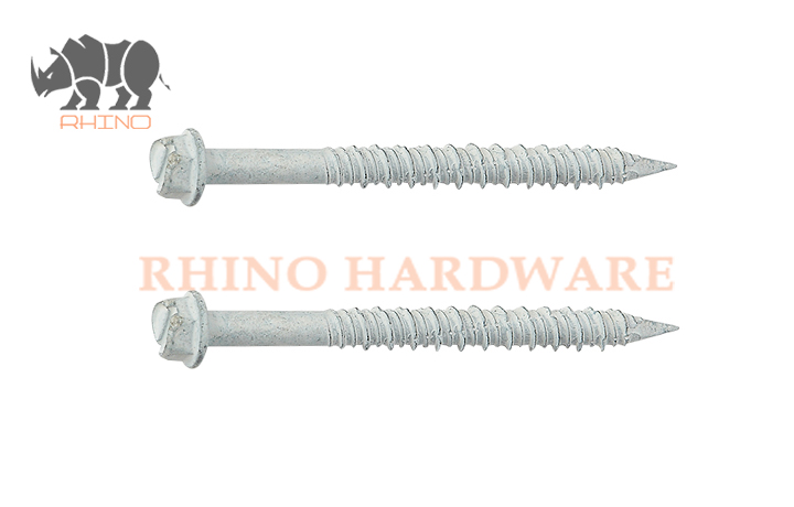 Slotted Hex Head Concrete Screw Hi-Low Thread